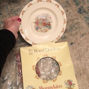 Vintage Royal Doulton Bunnykins Plate with Box